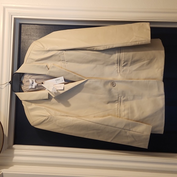 Steve Madden Jackets & Blazers - L Steve Madden faux leather blazer Bone colored